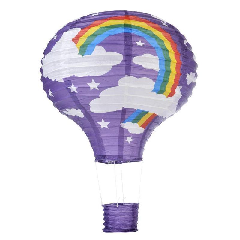 Hot Air Balloon Paper Lanterns with Rainbow