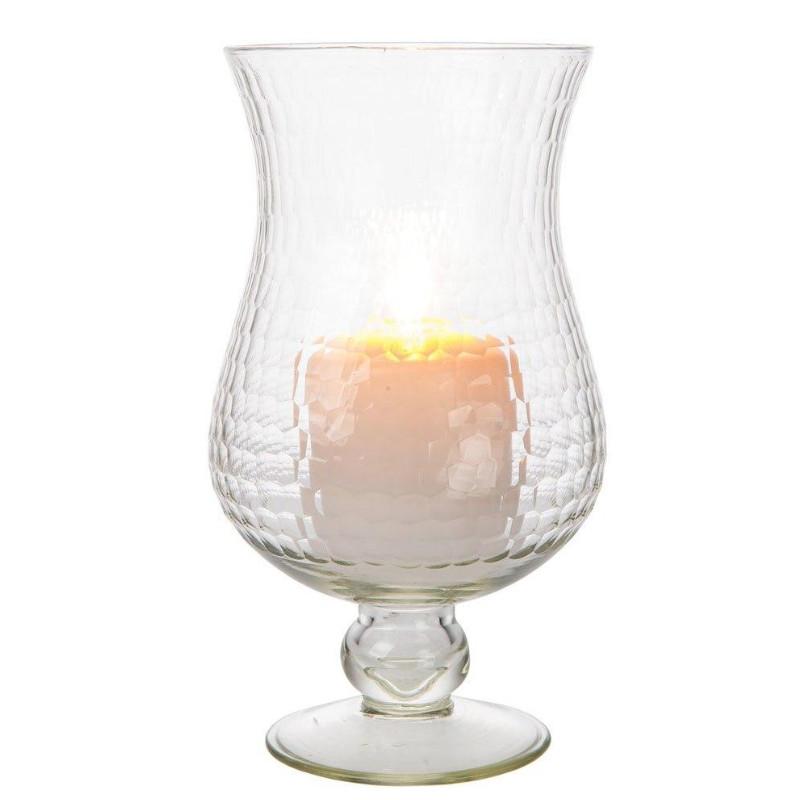 CLOSEOUT 10&quot; Large Clear Abigail Hurricane Candle Holder and Vase - Luna Bazaar | Boho &amp; Vintage Style Decor