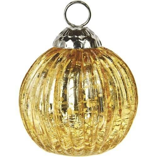 2.25" Gold Mercury Glass Mona Glass Place Card Holder - Luna Bazaar | Boho & Vintage Style Decor