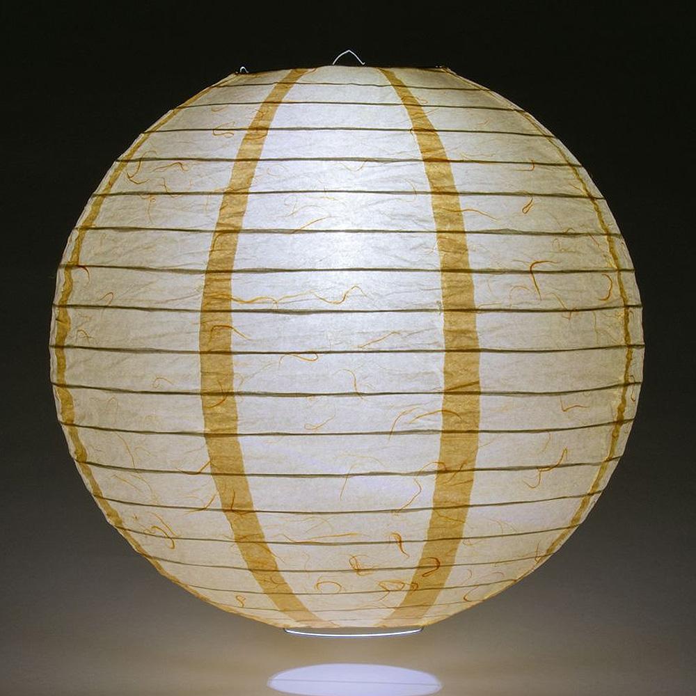 12" Ivory Dragon Cloud Beige Premium Texture Fibrous Paper Lantern - Luna Bazaar | Boho & Vintage Style Decor