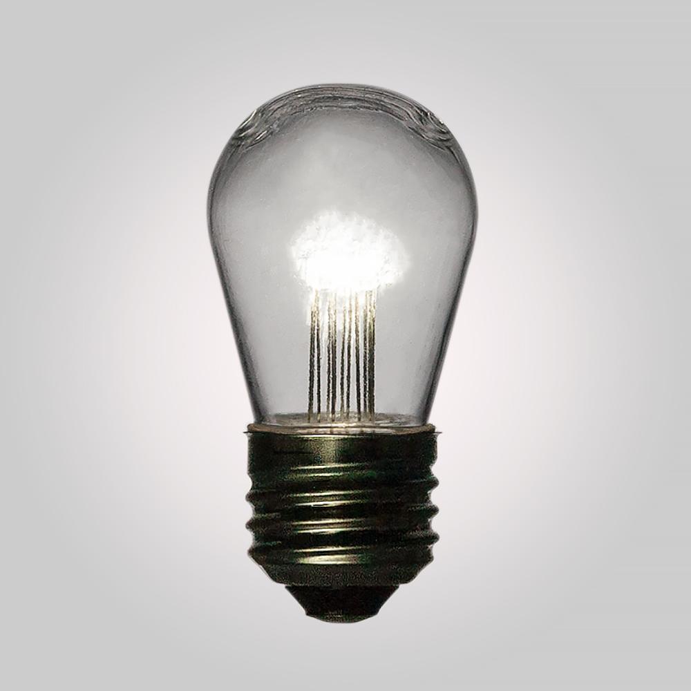 White 0.7-Watt LED S14 Sign Light Bulb, Shatterproof, E26 Medium Base - Luna Bazaar | Boho & Vintage Style Decor