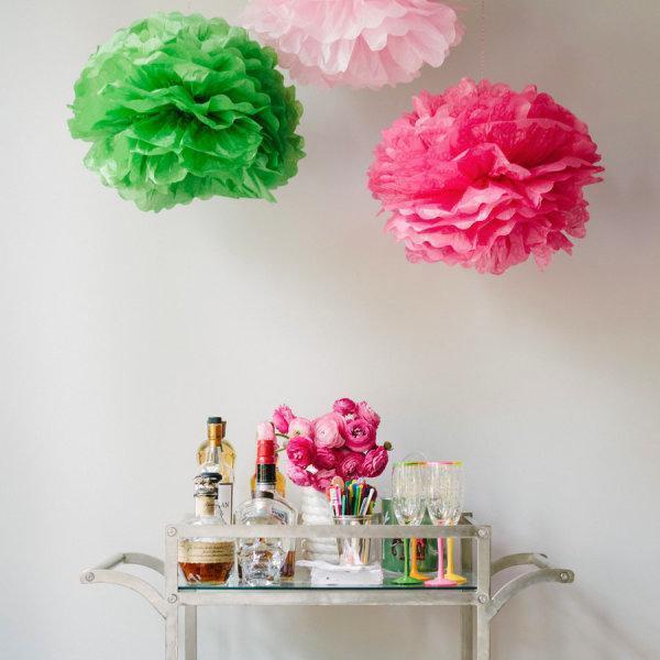 20-Inch to 30-Inch Tissue Flower Pom Poms