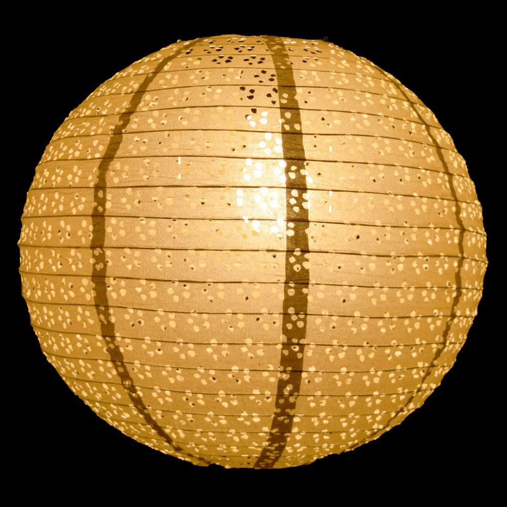 8-Inch Round-shape Eyelet  Paper Lanterns