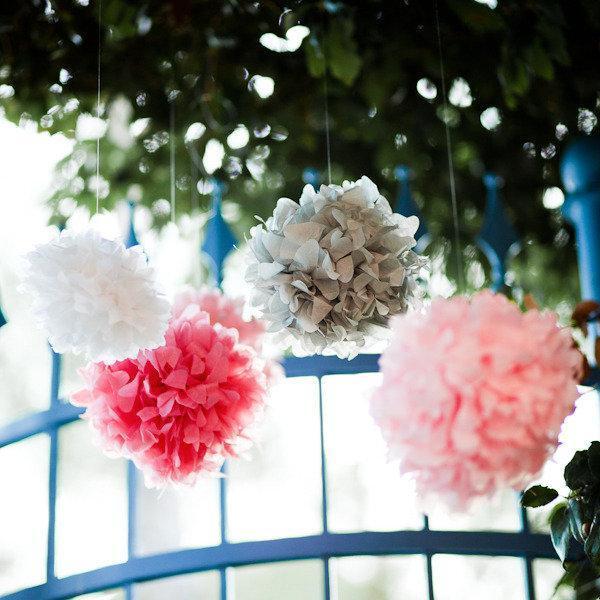 8-Inch Tissue Pom Poms