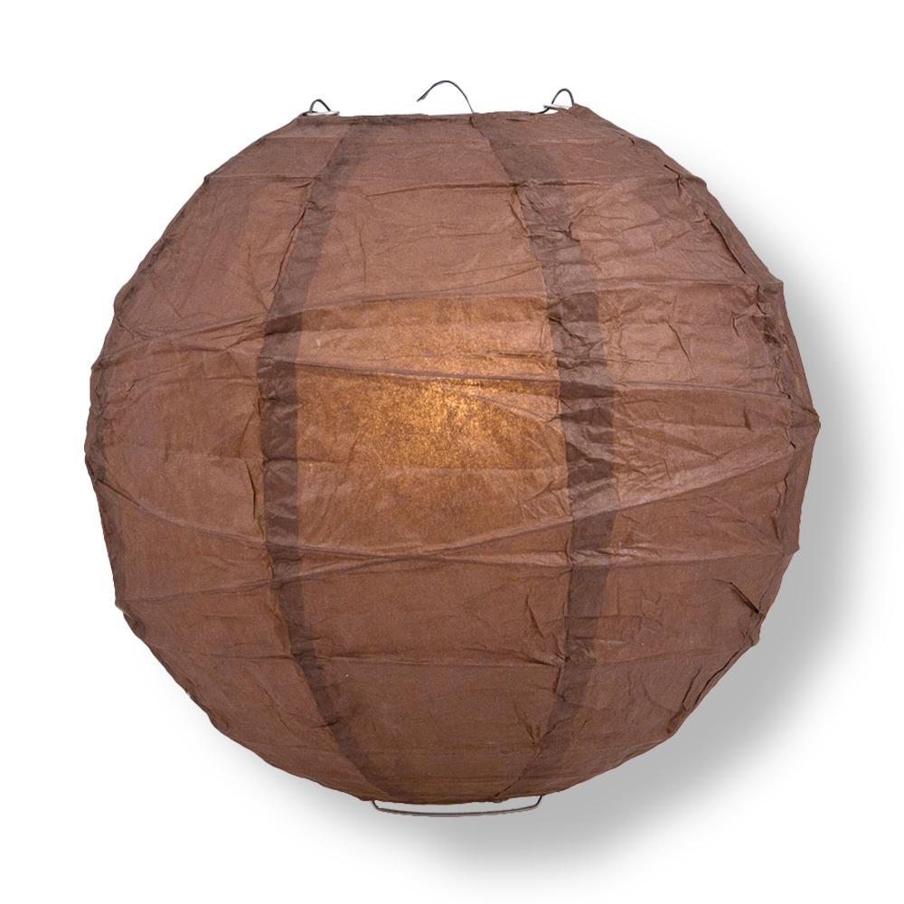 Brown Free-Style Ribbing Paper Lanterns