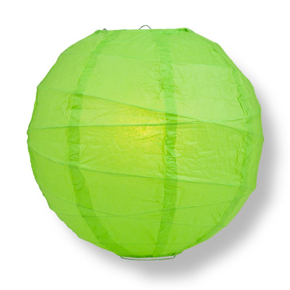 Grass Green Free-Style Ribbing Paper Lanterns