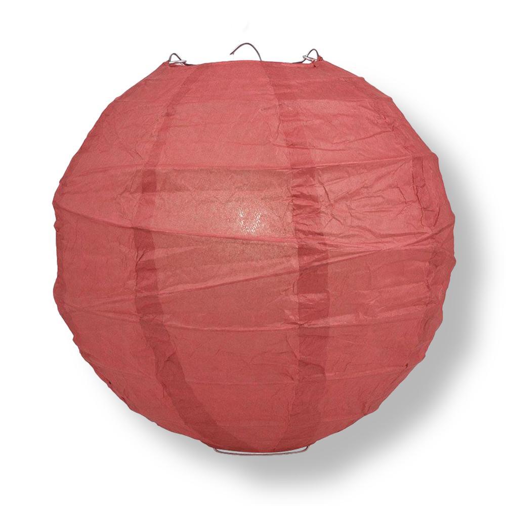 Marsala / Burgundy Wine Free-Style Ribbing Paper Lanterns