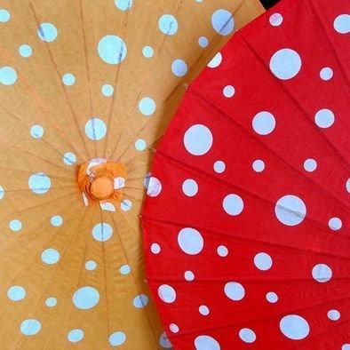 Polka Dot Paper Parasols