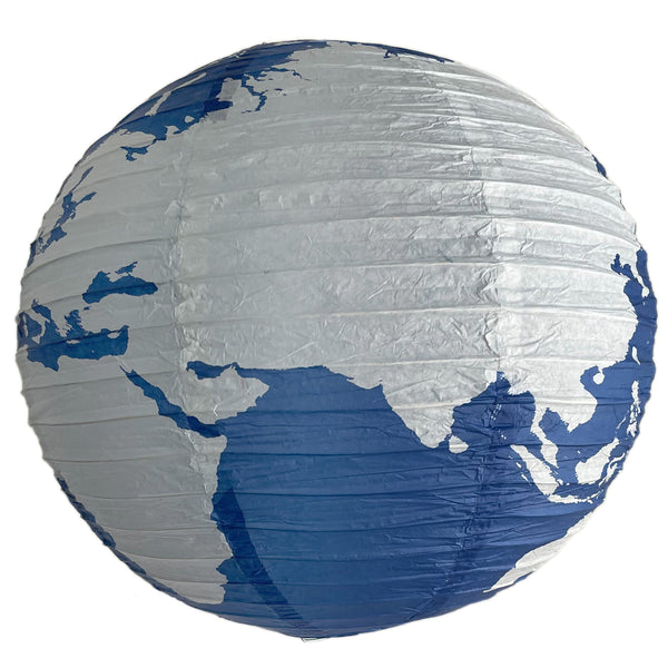 16" World Earth Globe Paper Lantern - Luna Bazaar | Boho & Vintage Style Decor