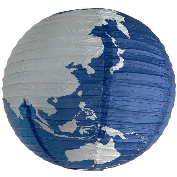 16" World Earth Globe Paper Lantern - Luna Bazaar | Boho & Vintage Style Decor