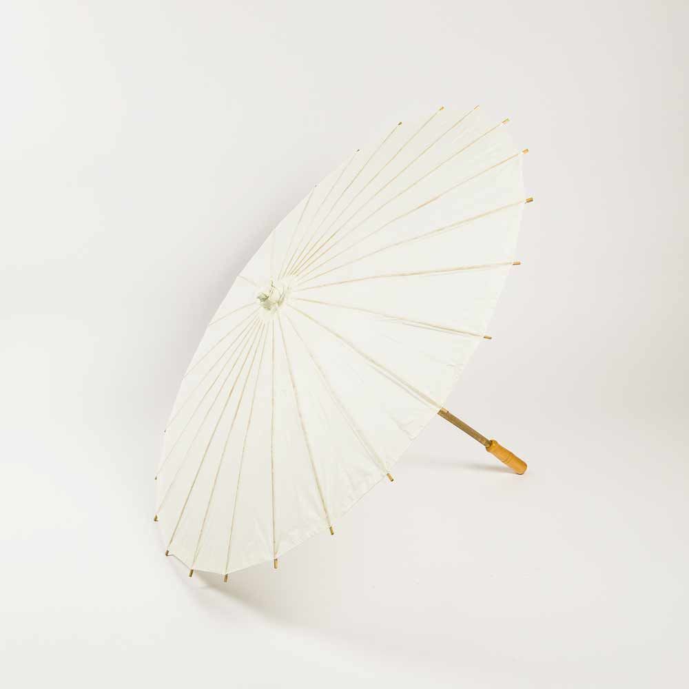 28" Beige/Ivory Paper Parasol Umbrella - PaperLanternStore.com - Paper Lanterns, Decor, Party Lights & More