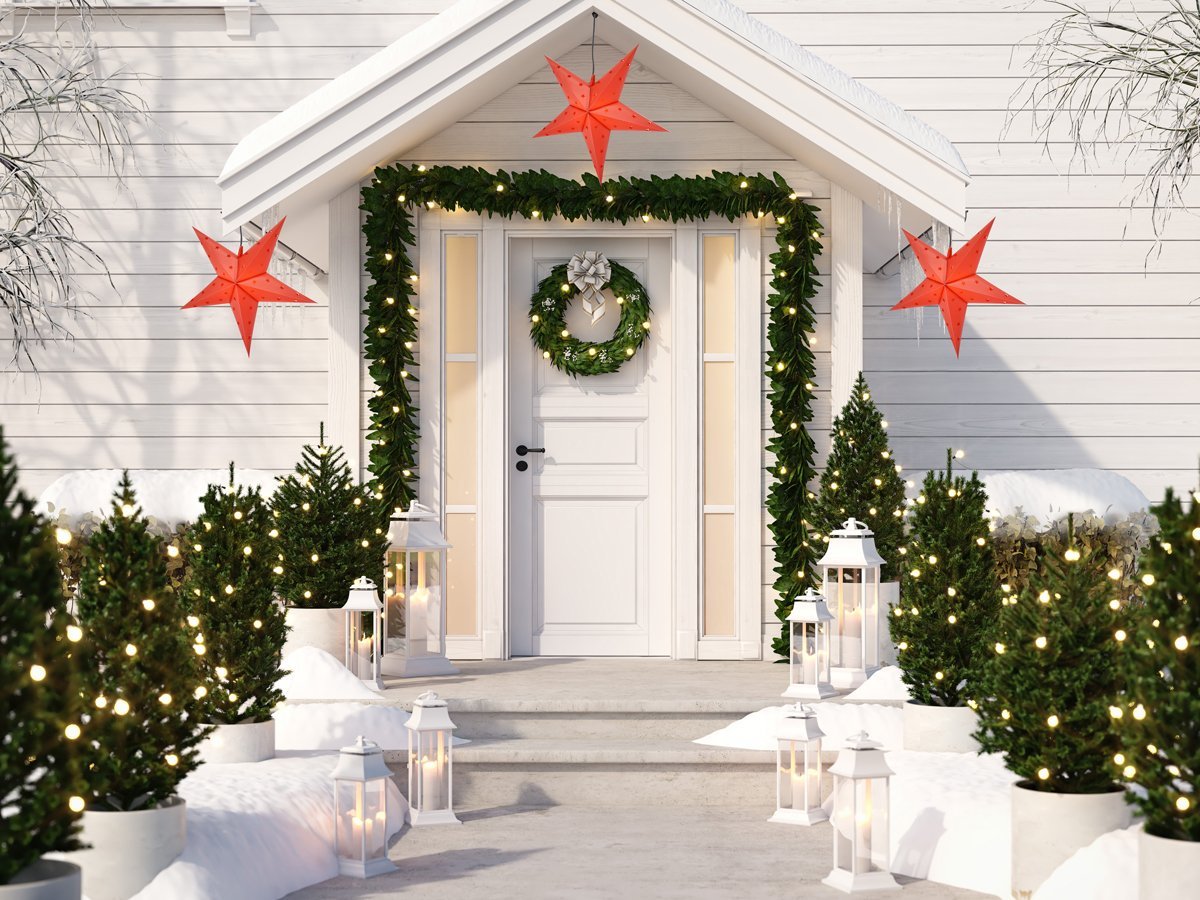 20" Red Weatherproof Star Lantern Lamp, Hanging Decoration - PaperLanternStore.com - Paper Lanterns, Decor, Party Lights & More
