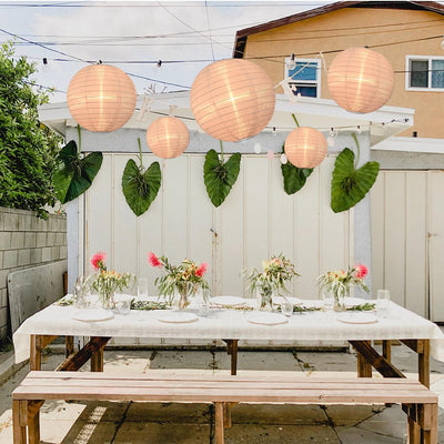 36" Beige Jumbo Shimmering Nylon Lantern, Even Ribbing, Durable, Dry Outdoor Hanging Decoration
