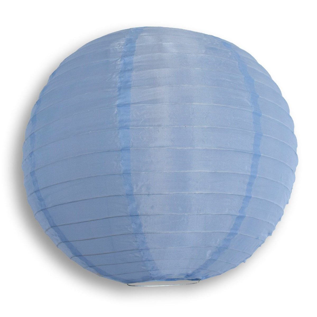 36" Serenity Blue Jumbo Shimmering Nylon Lantern, Even Ribbing, Durable, Dry Outdoor Hanging Decoration