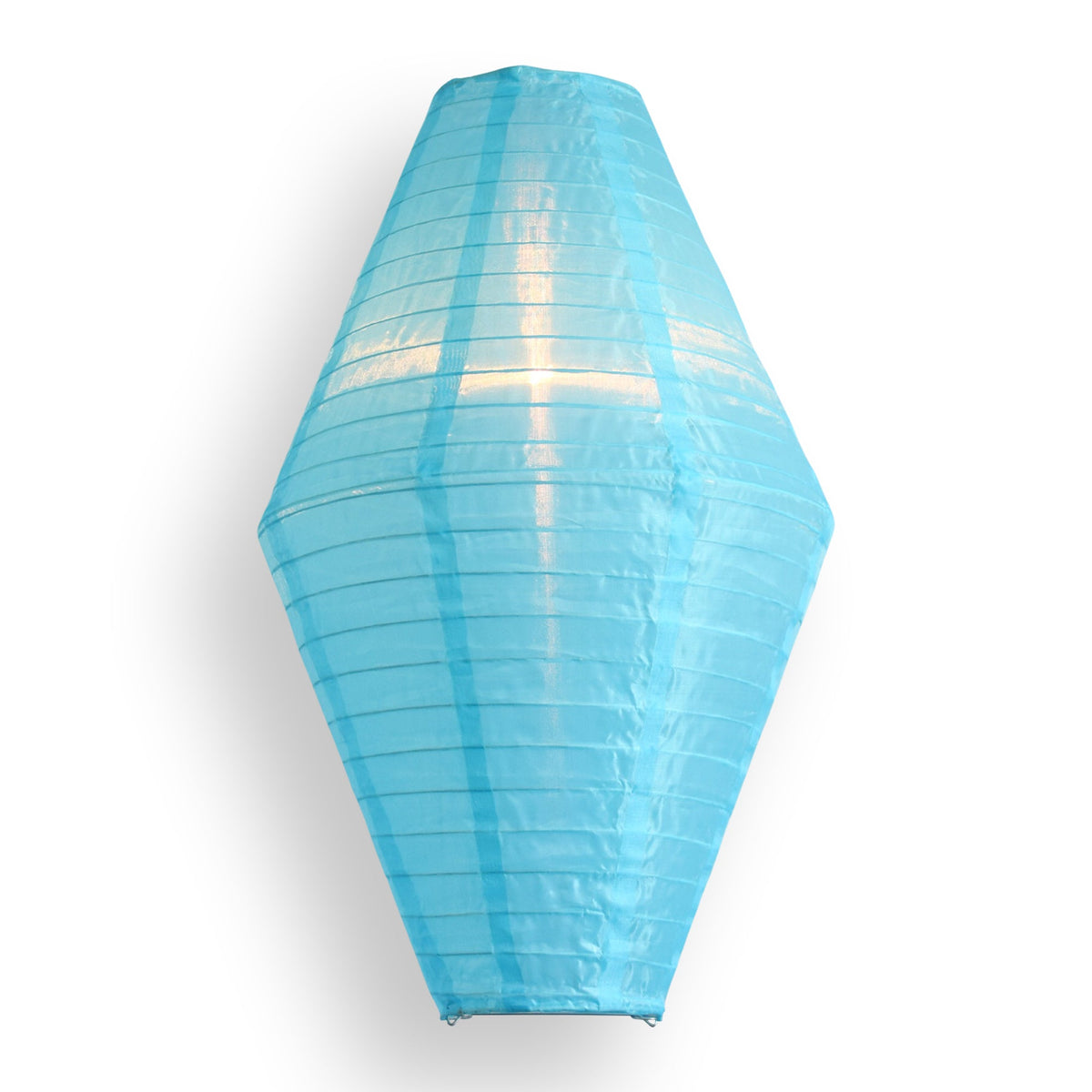 Baby Blue Diamond Unique Shaped Shimmering Nylon Lantern, 12-inch x 19-inch