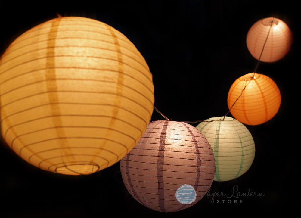 Easter / Baby Shower Pastel Lantern String Light COMBO Kit (21 FT) - PaperLanternStore.com - Paper Lanterns, Decor, Party Lights & More