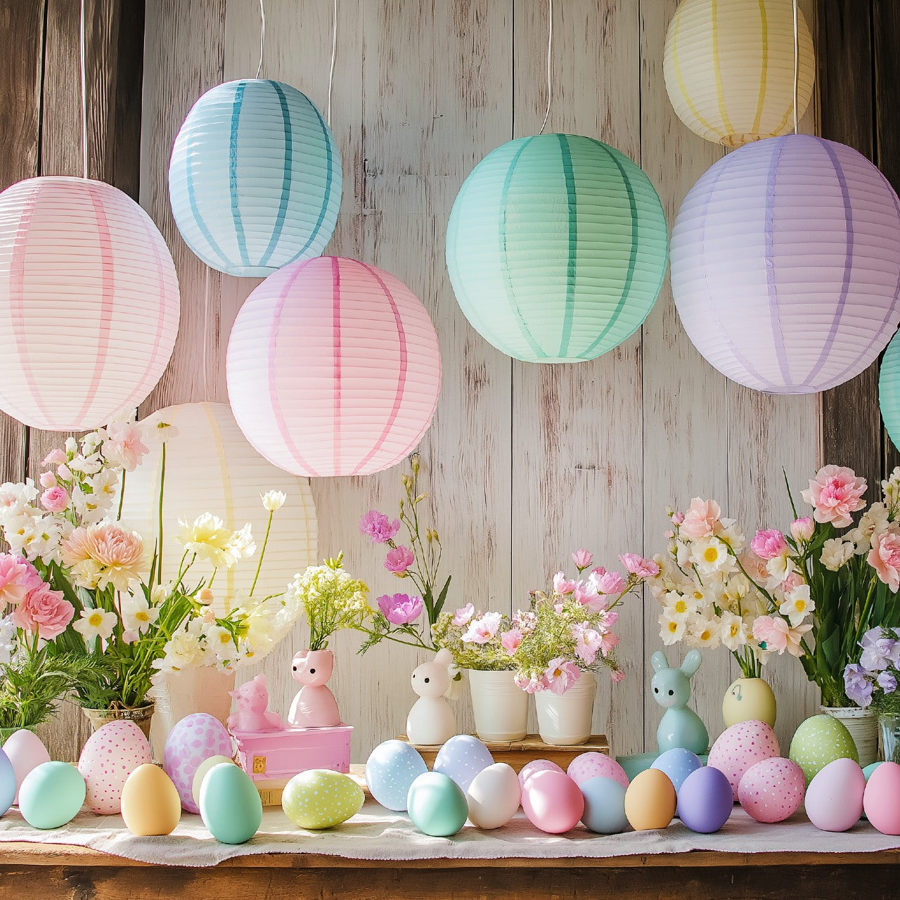 Pastel Glow Easter Paper Lantern Combo Variety Pack (12 PACK) - Luna Bazaar | Boho & Vintage Style Decor