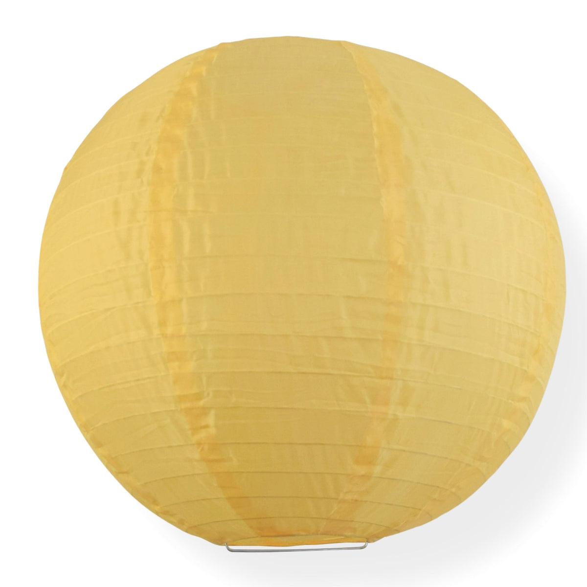 30" Gold Yellow Jumbo Shimmering Nylon Lantern, Even Ribbing, Durable, Dry Outdoor Hanging Decoration