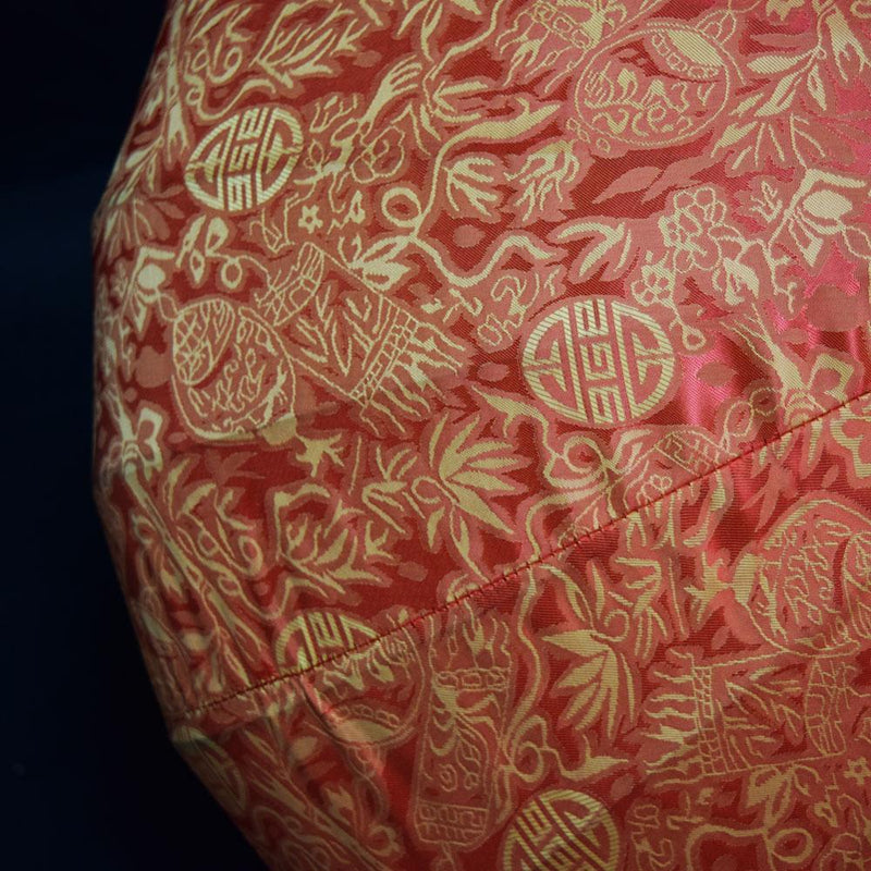 XXL Orange Vietnamese Silk Lantern, Garlic Umbrella Shaped - Luna Bazaar | Boho &amp; Vintage Style Decor
