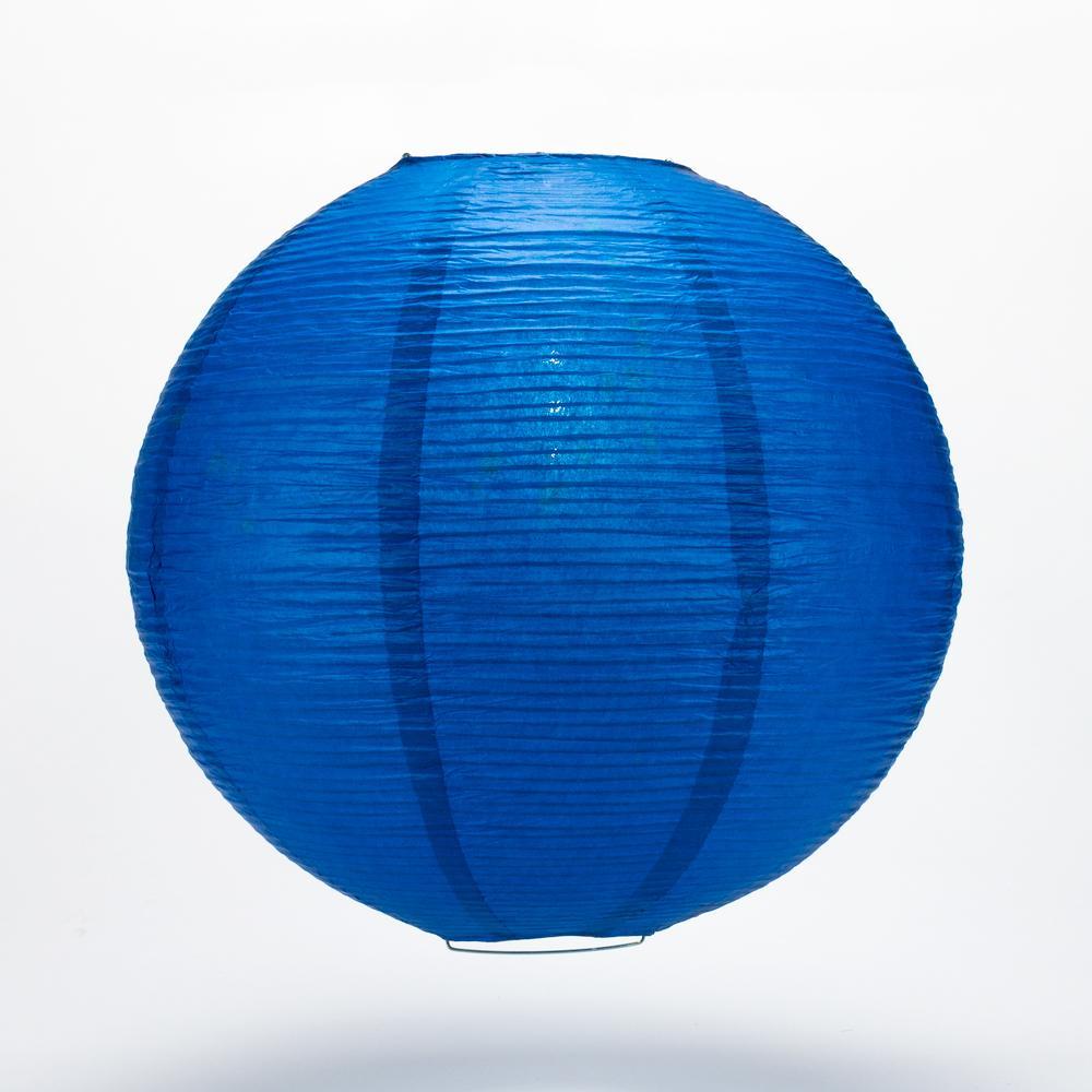 Navy Blue Fine Line Premium Parallel Ribbing Paper Lantern, Extra Sturdy