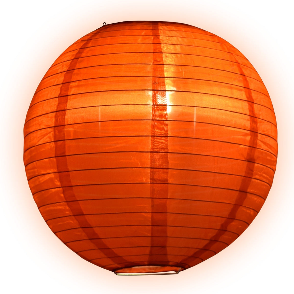 30" Red Jumbo Shimmering Nylon Lantern, Even Ribbing, Durable, Dry Outdoor Hanging Decoration