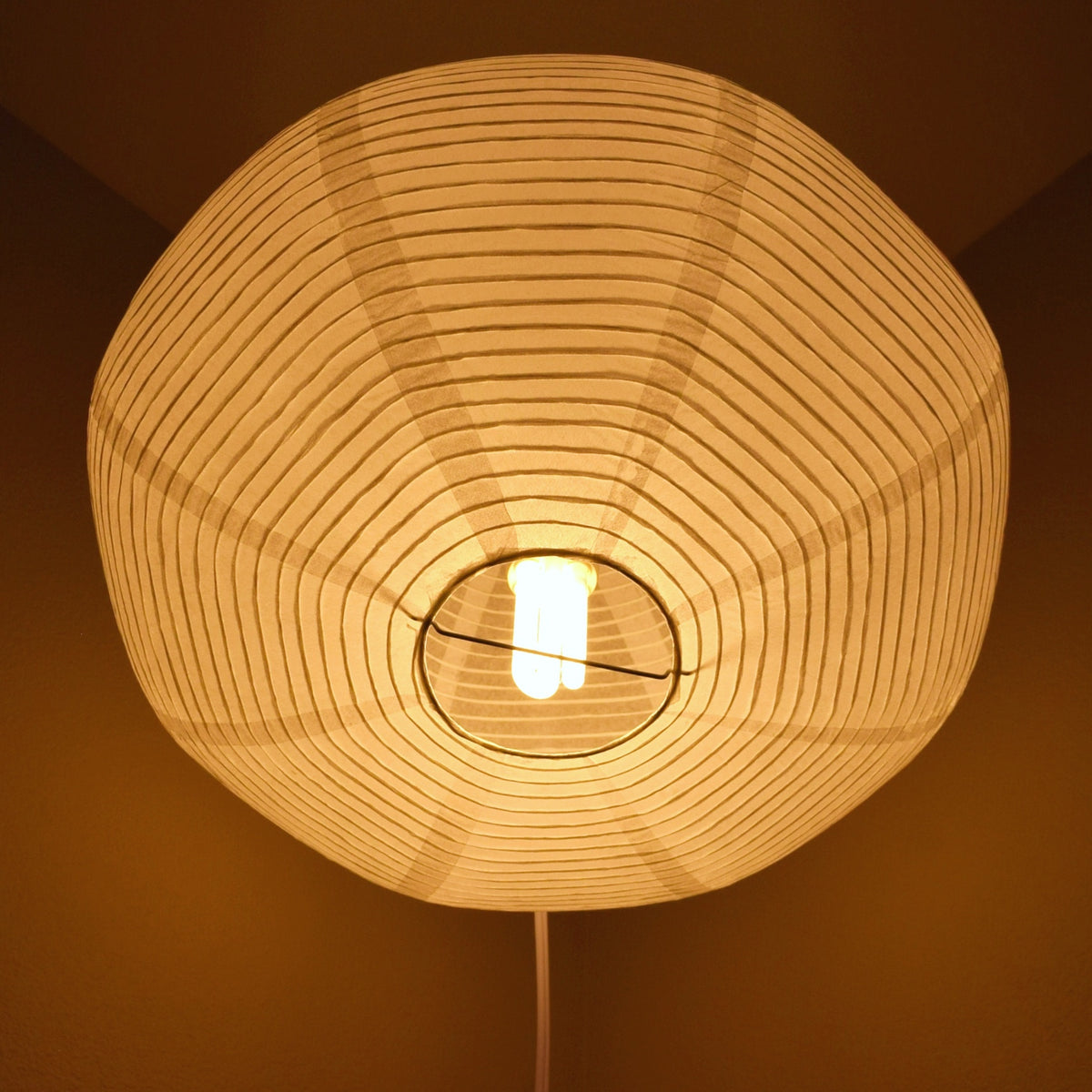 Large Oval Shaped Premium Fine Line Paper Lantern, White (22&quot;W x 13&quot;) - Luna Bazaar | Boho &amp; Vintage Style Decor