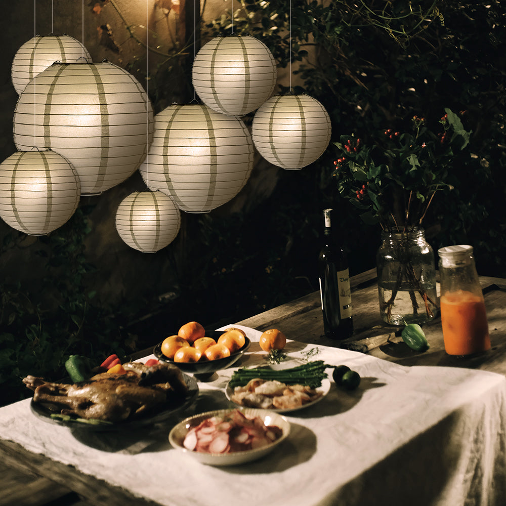 Ultimate 20pc Silver Paper Lantern Party Pack - Assorted Sizes of 6, 8, 10, 12 for Weddings, Birthday, Parallelts and Decor - PaperLanternStore.com - Paper Lanterns, Decor, Party Lights & More