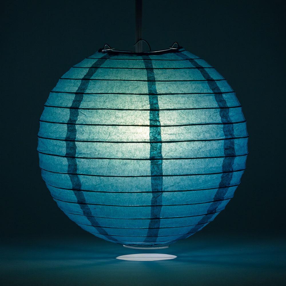 8&quot; Assorted Colors Parallel Ribbing Round Paper Lanterns (8-Pack) - Luna Bazaar | Boho &amp; Vintage Style Decor