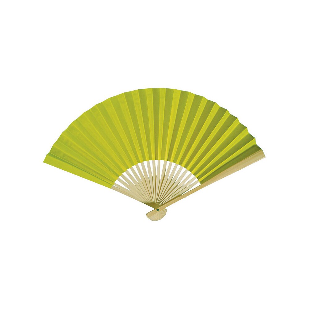 CLOSEOUT Chartreuse Green Premium Paper Hand Fan, Set of 5 - Luna Bazaar | Boho &amp; Vintage Style Decor