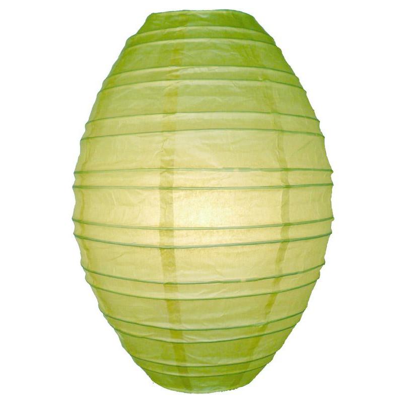 Light Lime Kawaii Unique Oval Egg Shaped Paper Lantern, 10-inch x 14-inch - Luna Bazaar | Boho & Vintage Style Decor