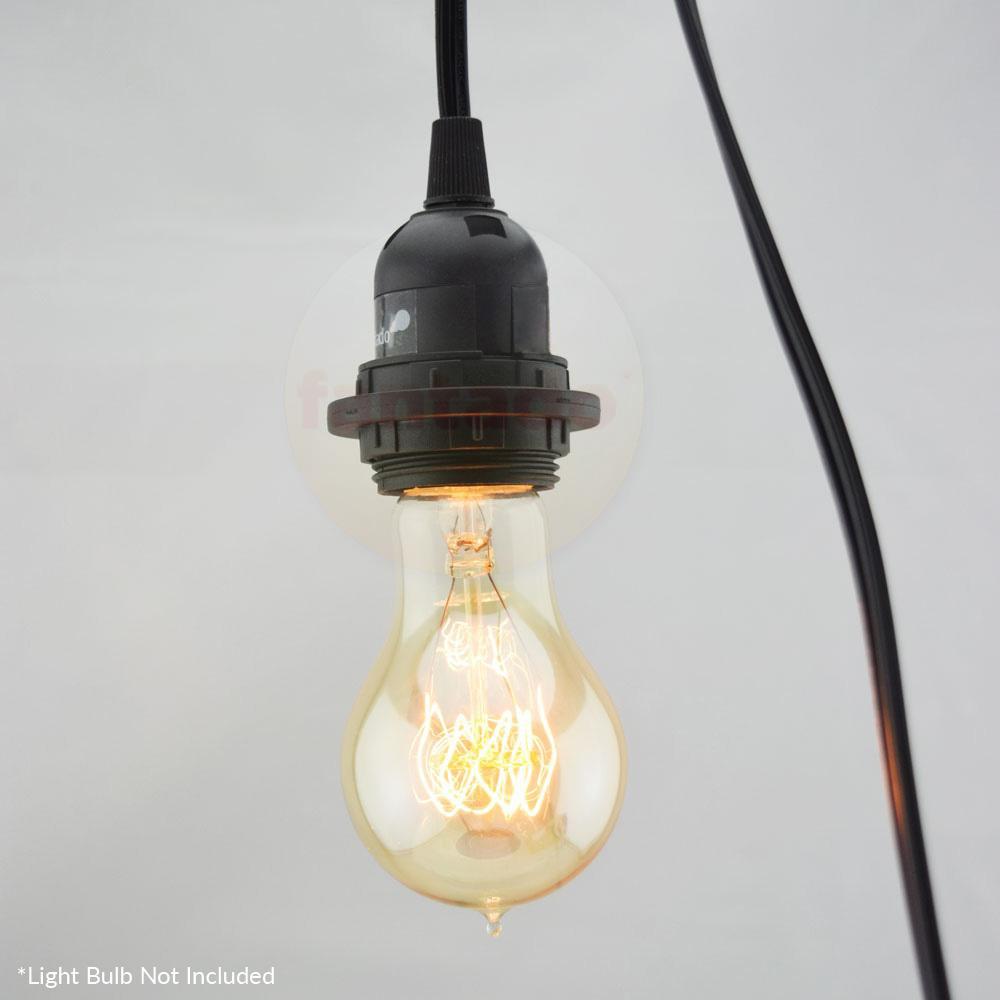 Single Socket Black Pendant Light Bulb Lamp Cord for Lanterns, 11 FT - Luna Bazaar | Boho &amp; Vintage Style Decor