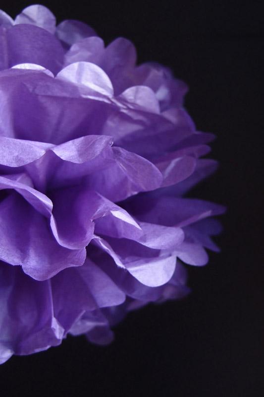 EZ-Fluff 12&quot; Dark Purple Tissue Paper Pom Poms Flowers Balls, Decorations (4 PACK) - Luna Bazaar | Boho &amp; Vintage Style Decor