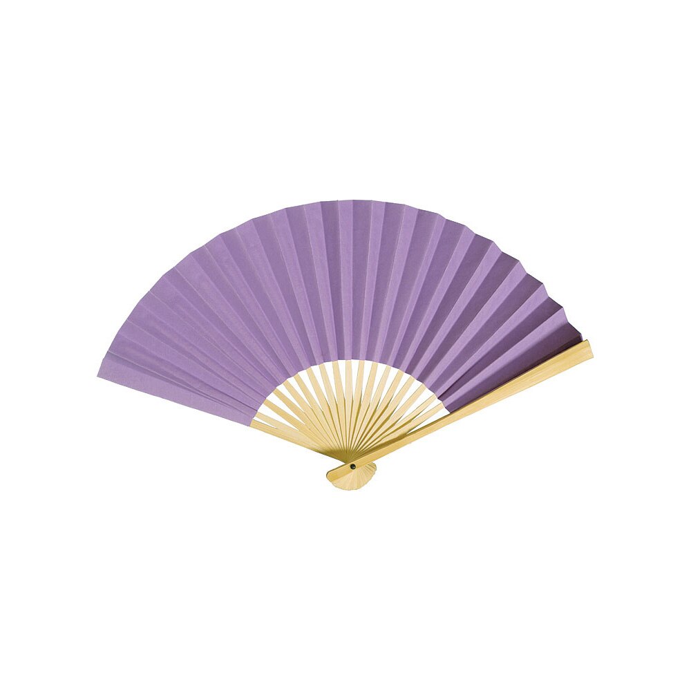 CLOSEOUT Lilac Purple Premium Paper Hand Fan, Set of 5 - Luna Bazaar | Boho &amp; Vintage Style Decor