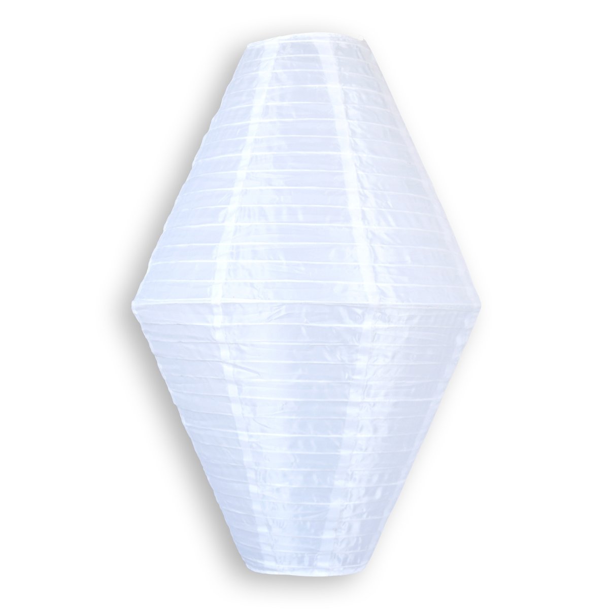 White Diamond Unique Shaped Shimmering Nylon Lantern, 16-inch x 24-inch