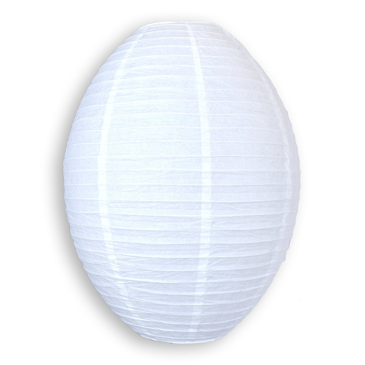 Jumbo White Kawaii Unique Oval Egg Shaped Paper Lantern, 24-inch x 36-inch - Luna Bazaar | Boho &amp; Vintage Style Decor