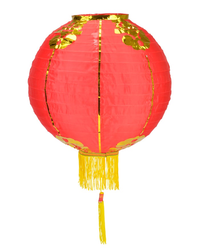 18 Inch Red Traditional Nylon Chinese Lantern w/Tassel - LunaBazaar.com - Discover. Decorate. Celebrate.