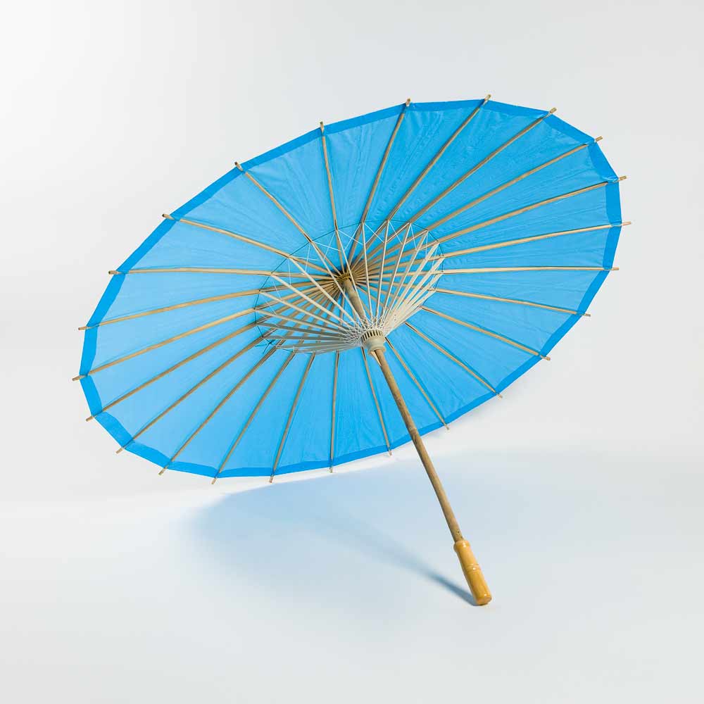 32 Inch Turquoise Paper Parasol Umbrella - LunaBazaar.com - Discover.Decorate. Celebrate.