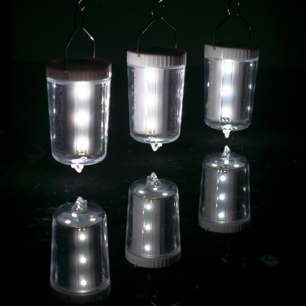 3-Pack Kit w/ Remote Control Cool White 12-LED Omni360 Omni-Directional Lantern Light, Hanging / Table Top (Battery Powered) - Luna Bazaar | Boho &amp; Vintage Style Decor