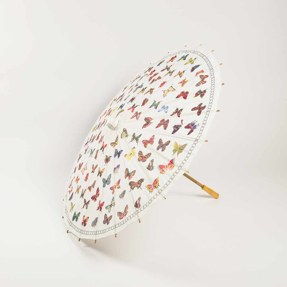 Butterfly Flurry Paper Parasol - Luna Bazaar | Boho &amp; Vintage Style Decor