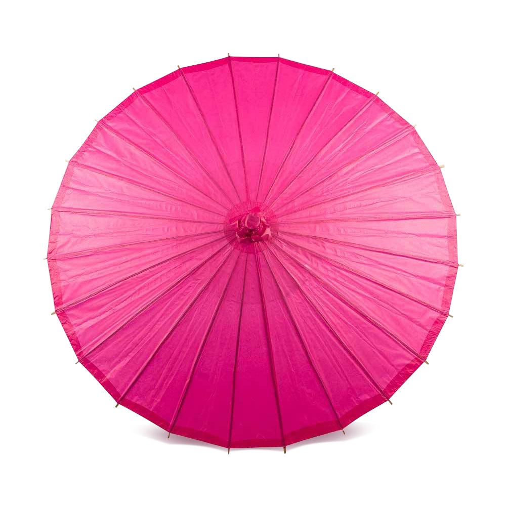 32 Inch Fuchsia Paper Parasol Umbrella - LunaBazaar.com - Discover.Decorate. Celebrate.