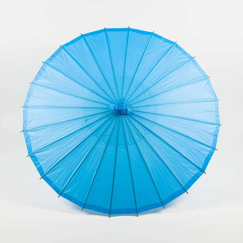 BULK PACK (6-Pack) 32 Inch Turquoise Paper Parasol Umbrella with Elegant Handle