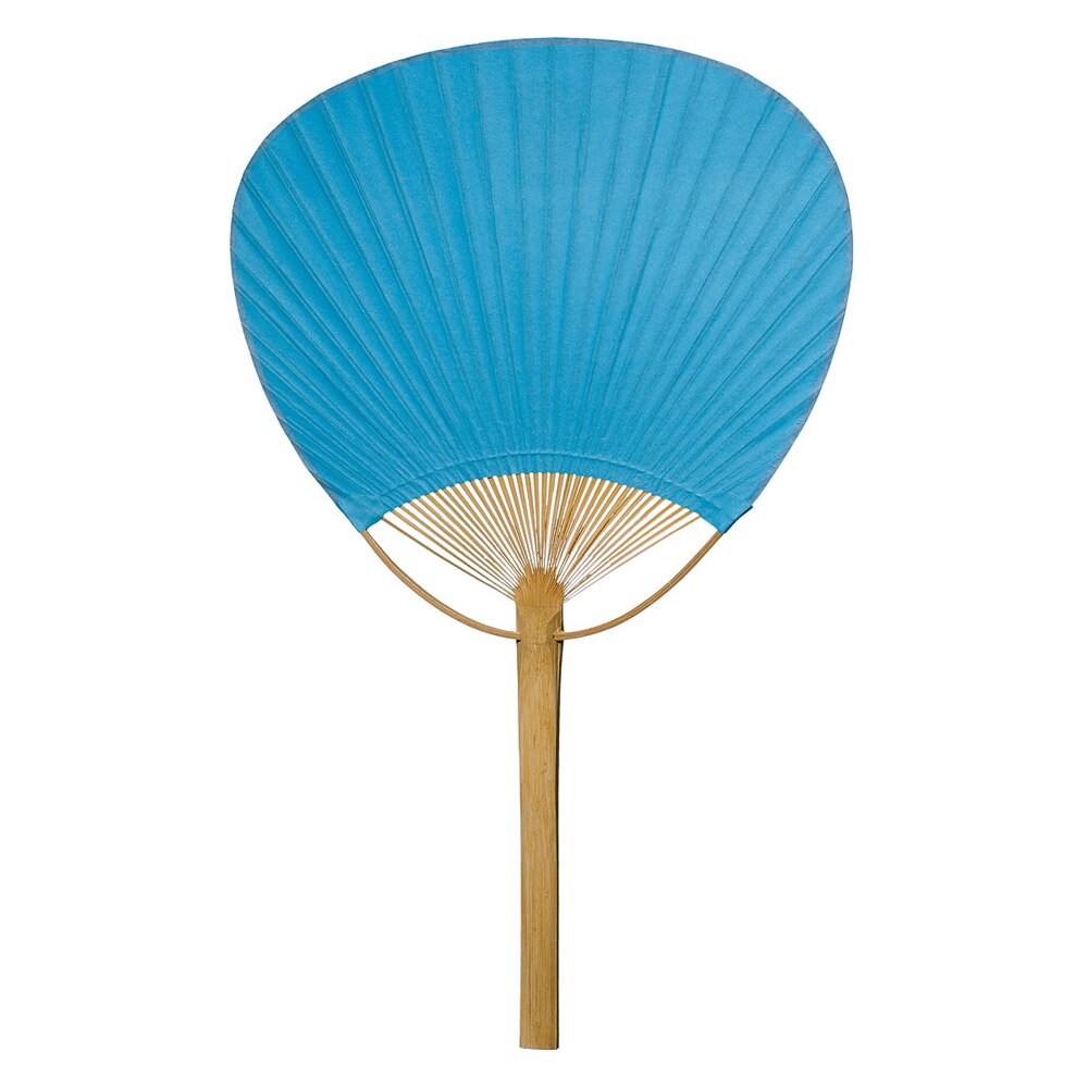 Turquoise Blue Paper Paddle Fan (10-Pack) - Luna Bazaar | Boho &amp; Vintage Style Decor