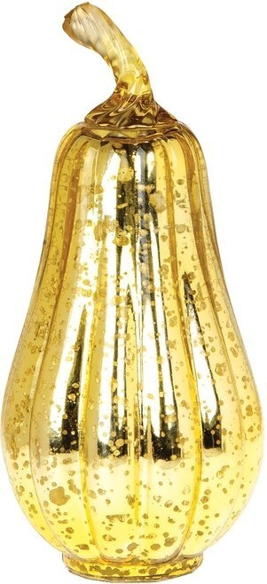 CLOSEOUT Gold Mercury Glass Tabletop Gourd - Luna Bazaar | Boho &amp; Vintage Style Decor