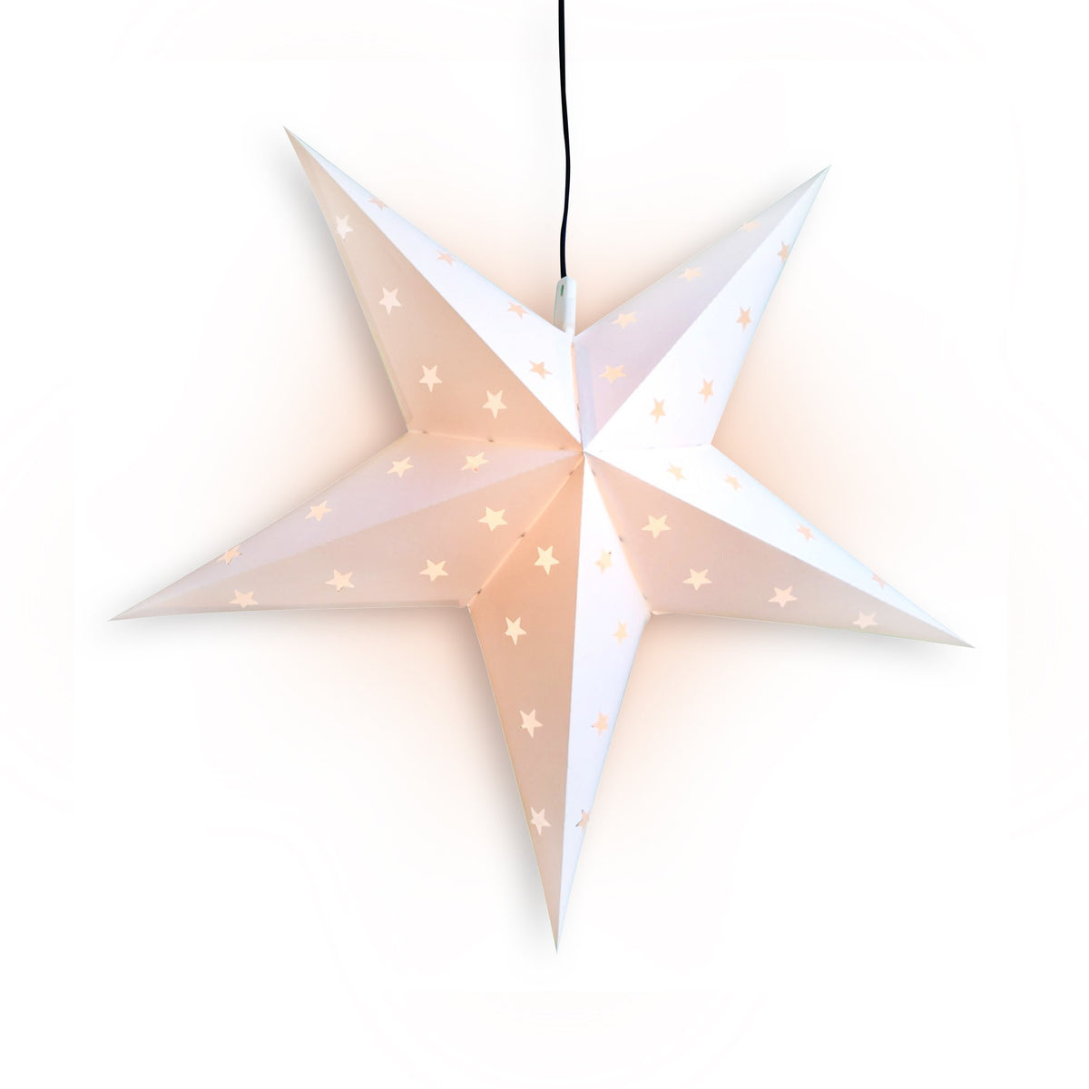 20&quot; White Weatherproof Star Lantern Lamp, Hanging Decoration - LunaBazaar.com - Discover. Decorate. Celebrate.