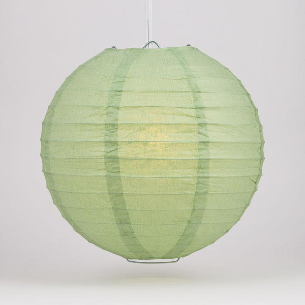 36&quot; Sea Green Jumbo Round Paper Lantern, Even Ribbing, Chinese Hanging Wedding &amp; Party Decoration