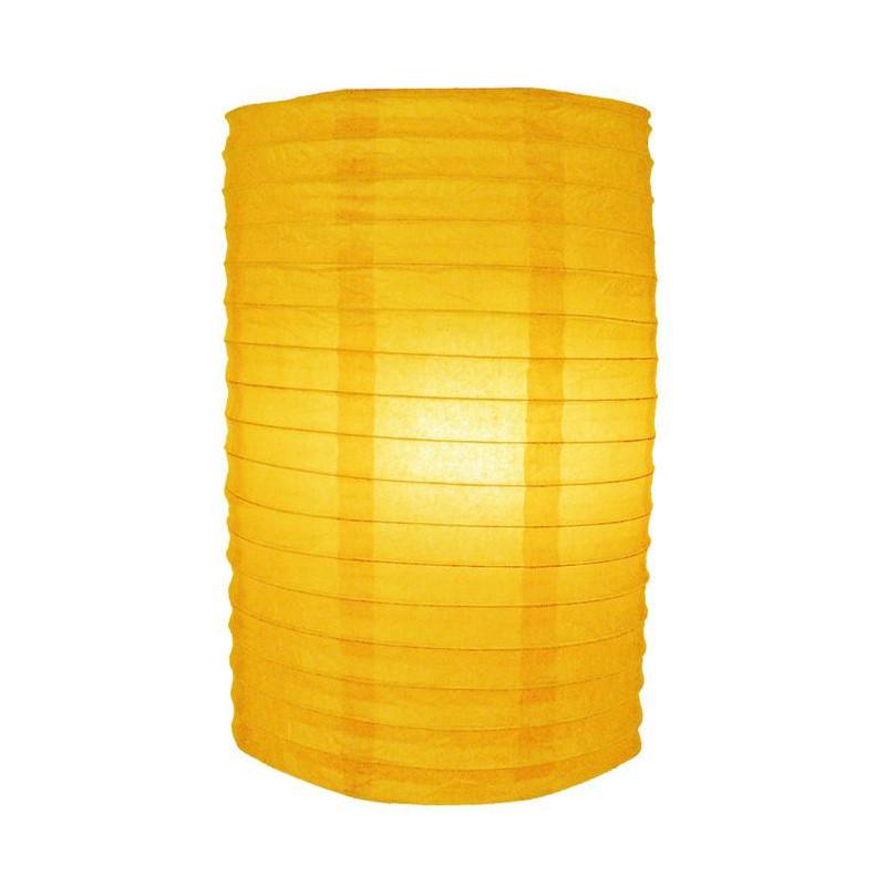 8 Inch Yellow Cylinder Paper Lantern - LunaBaar.com - Discover. Decorate. Celebrate.