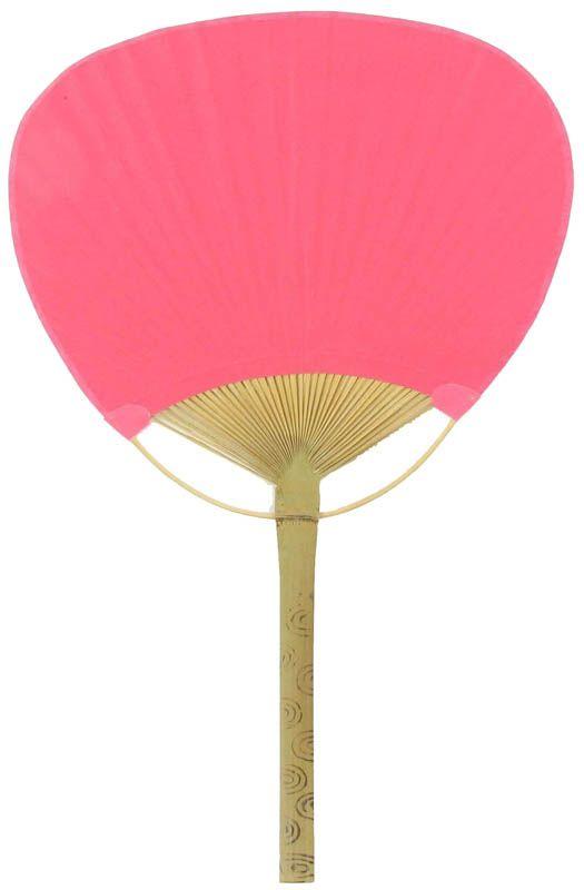 9&quot; Fuchsia / Hot Pink Paddle Paper Hand Fans for Weddings (10 Pack) - Luna Bazaar | Boho &amp; Vintage Style Decor