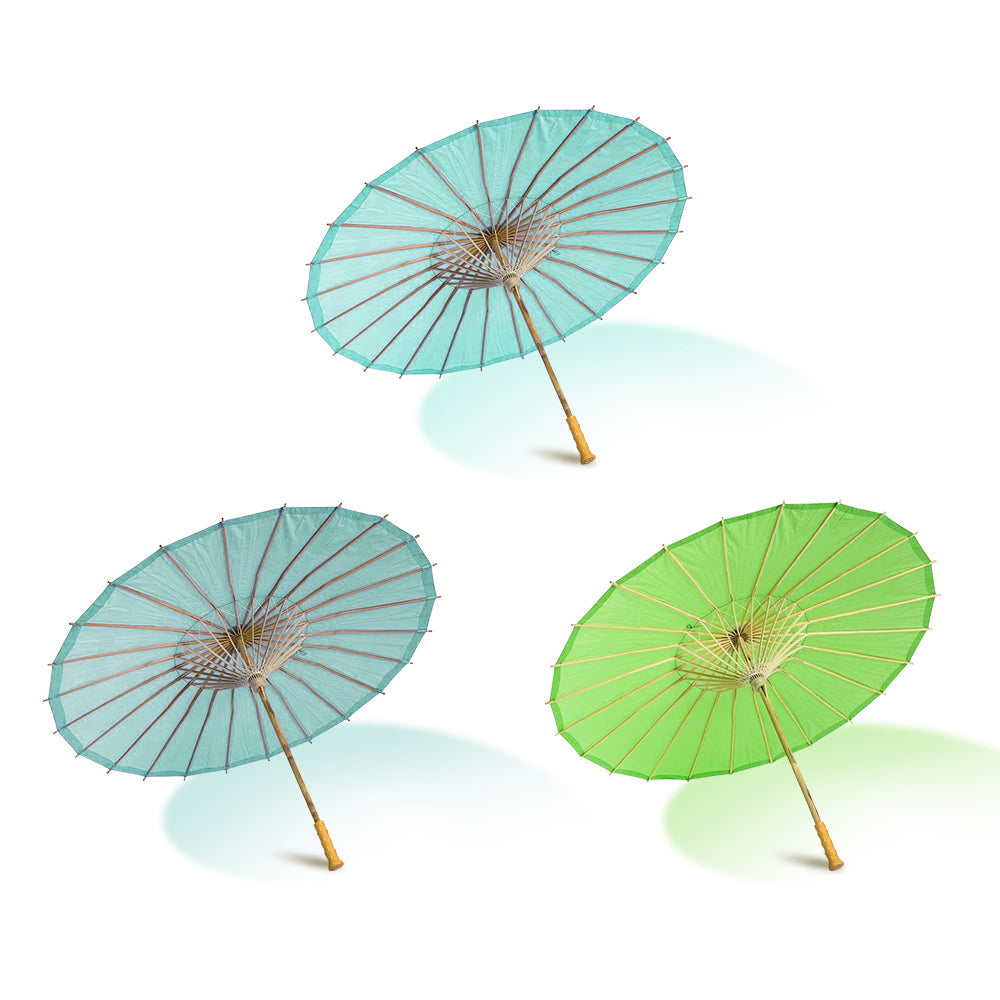 Spring Fresh Variety Set of 3 Paper Parasols for Weddings, Parties and Décor