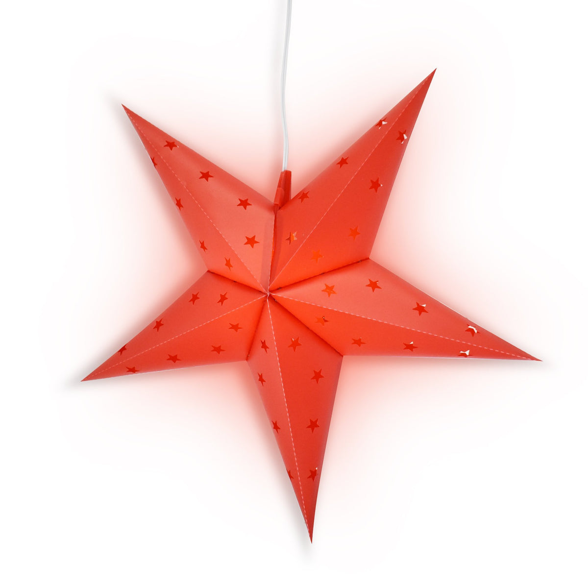 24&quot; Red Weatherproof Star Lantern Lamp, Hanging Decoration - LunaBazaar.com - Discover. Decorate. Celebrate.