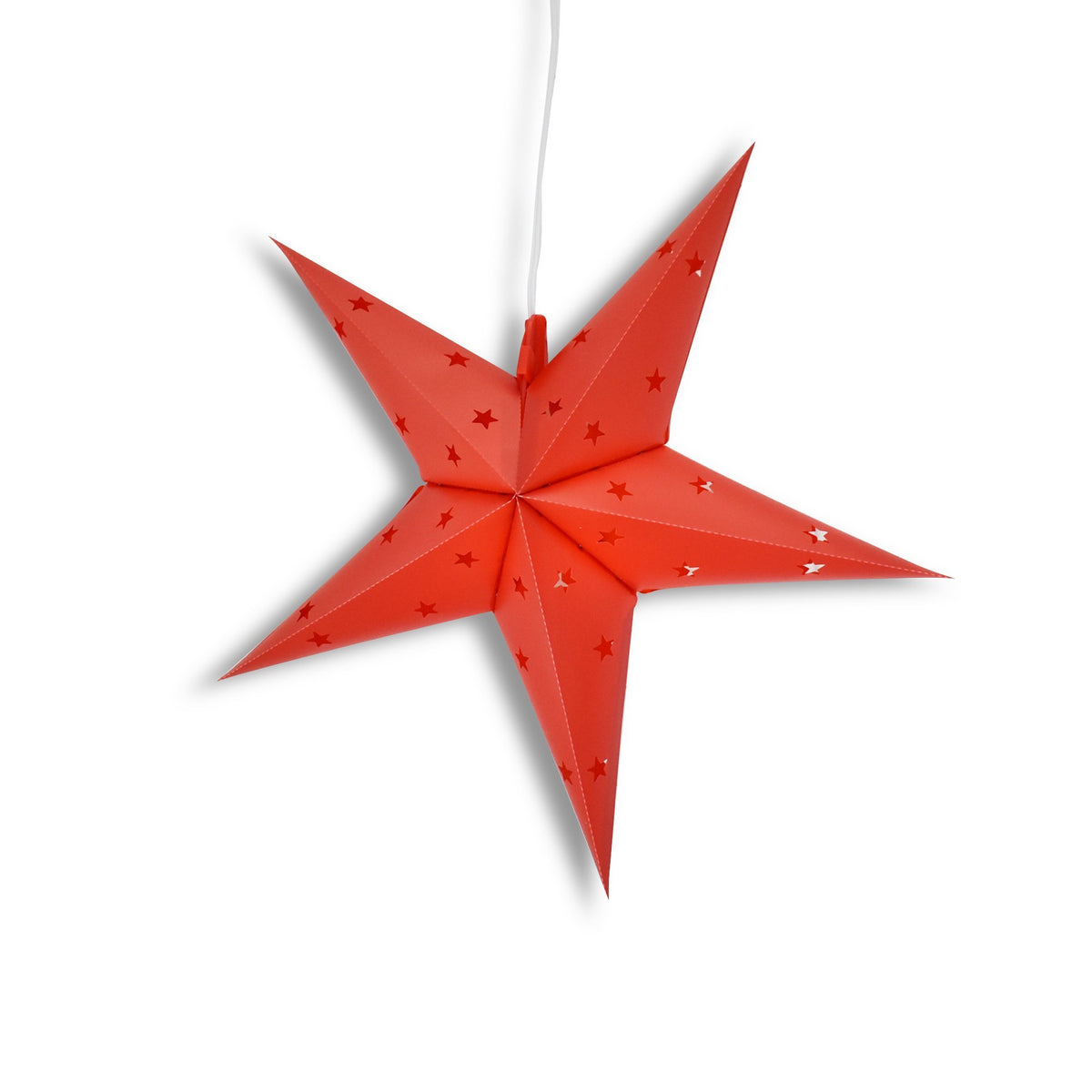 19&quot; Red Weatherproof Star Lantern Lamp, Hanging Decoration (Shade Only)